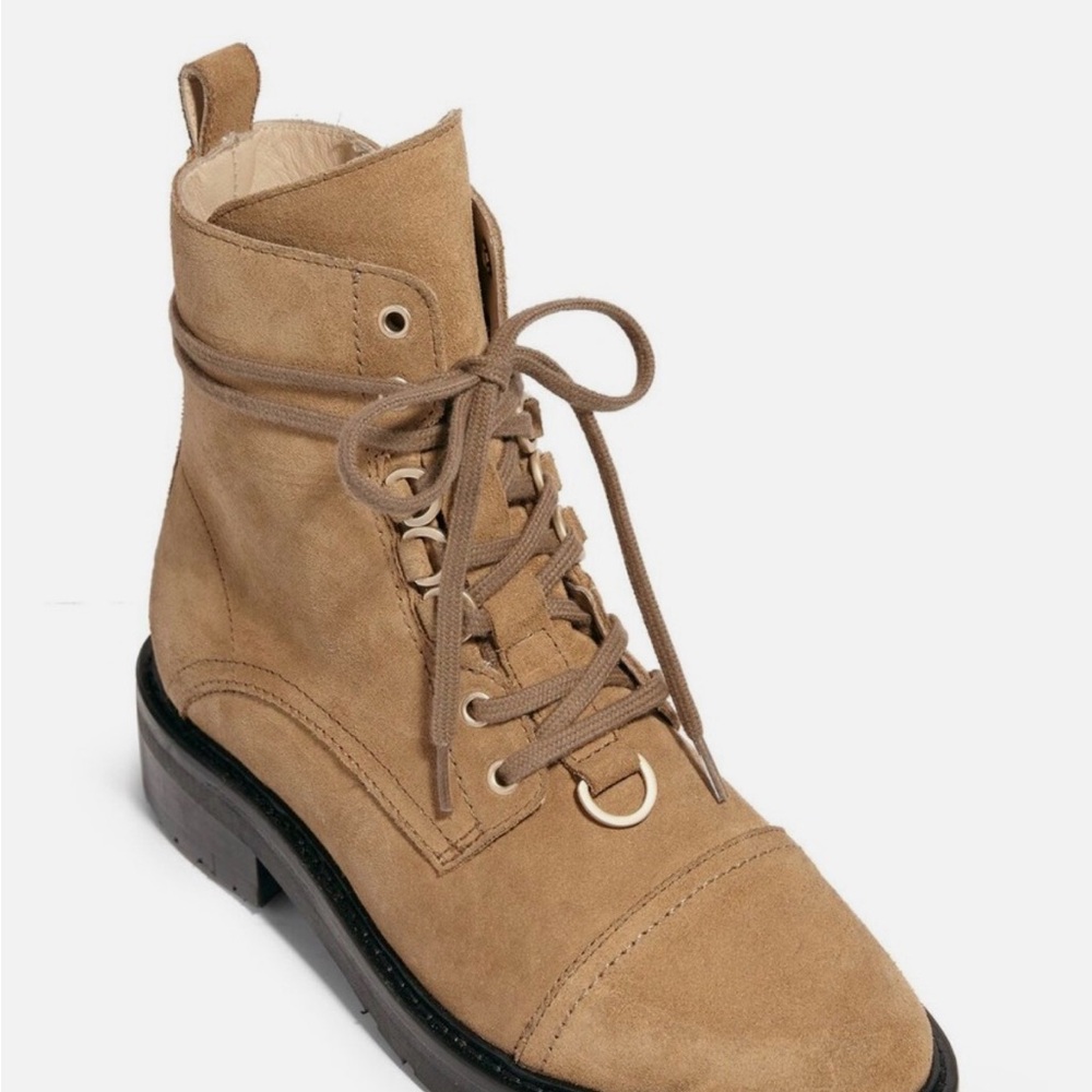All Saints Lira Hiker Boot-Tan Desert Sand Suede leather Lace-Up Boots 11US/41EU